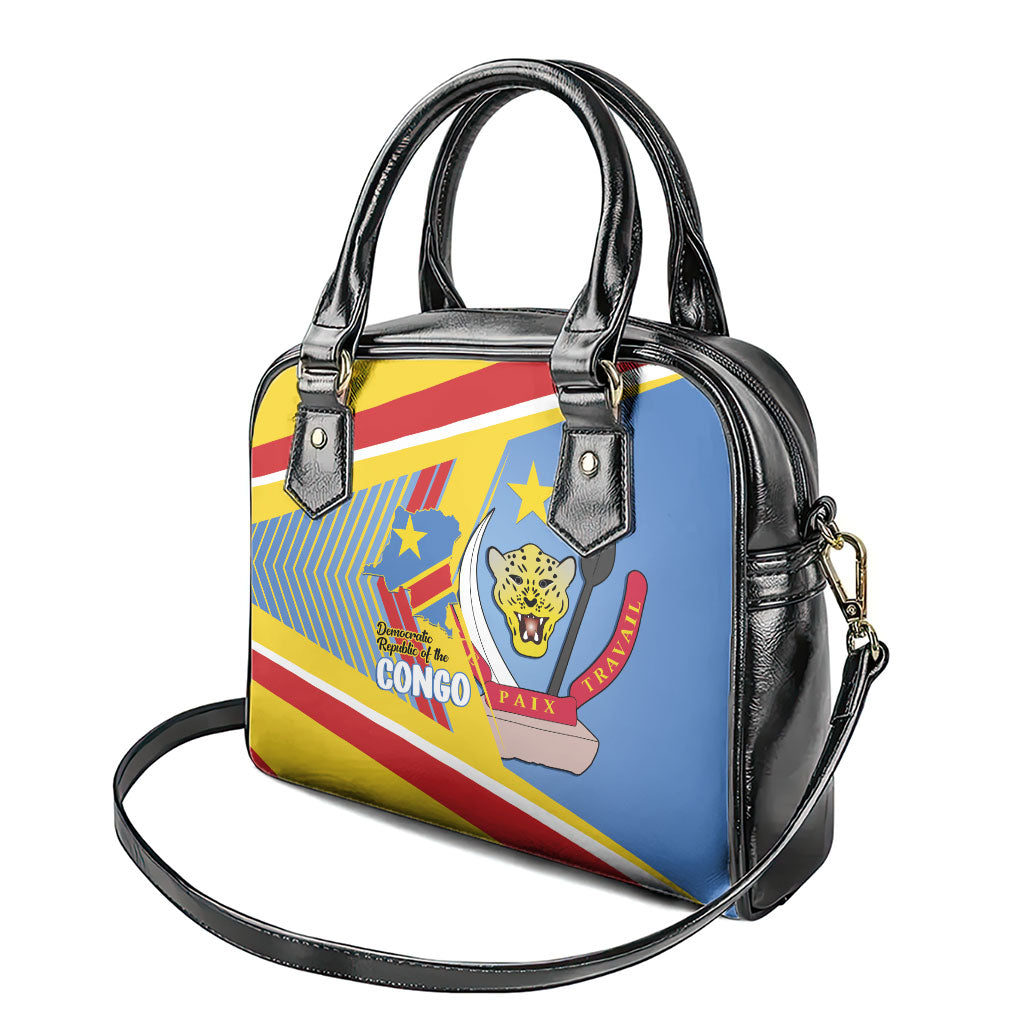 DR Congo Independence Day Shoulder Handbag Congo-Kinshasa Coat Of Arms Style