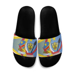 DR Congo Independence Day Slide Sandals Congo-Kinshasa Coat Of Arms Style