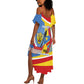 DR Congo Independence Day Personalized Summer Maxi Dress Congo-Kinshasa Coat Of Arms Style