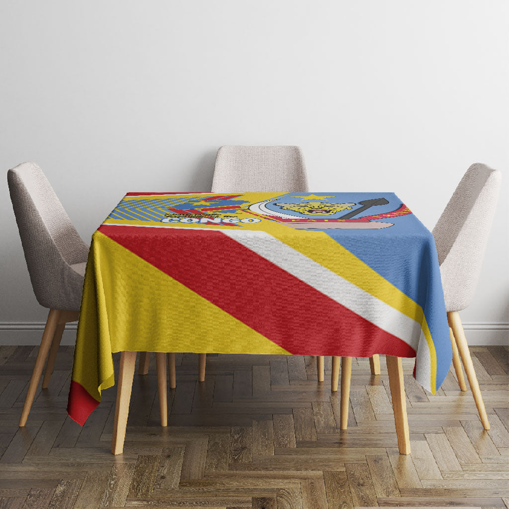 DR Congo Independence Day Tablecloth Congo-Kinshasa Coat Of Arms Style