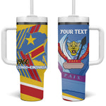 DR Congo Independence Day Personalized Tumbler With Handle Congo-Kinshasa Coat Of Arms Style