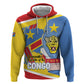 DR Congo Independence Day Personalized Zip Hoodie Congo-Kinshasa Coat Of Arms Style