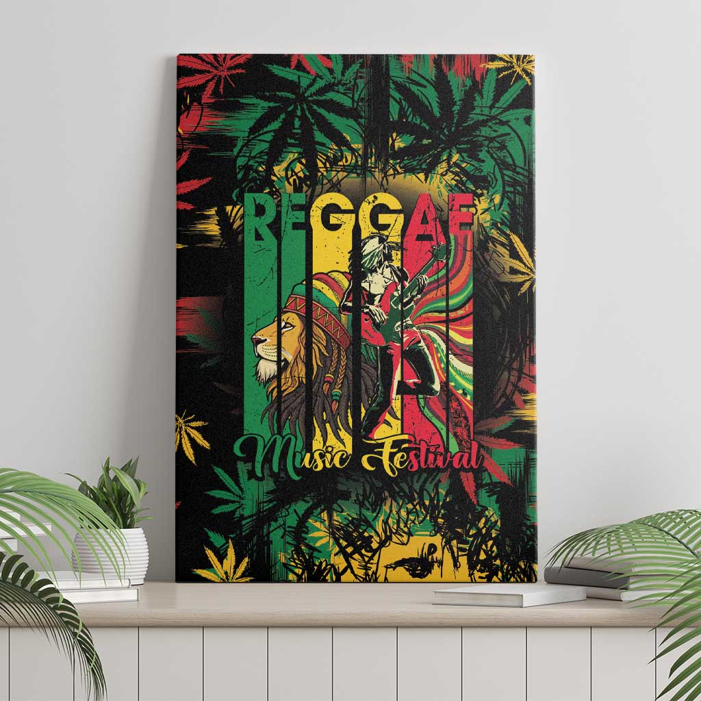Jamaica Reggae Festival Canvas Wall Art One Love Rastafari Culture - African Pride