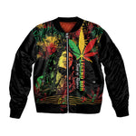 King Of Reggae Legend Bob Bomber Jacket Rasta Cannabis - African Pride