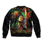 King Of Reggae Legend Bob Bomber Jacket Rasta Cannabis - African Pride