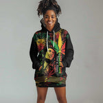 King Of Reggae Legend Bob Hoodie Dress Rasta Cannabis - African Pride