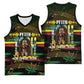 Jamaica Reggae Legend Tosh Basketball Jersey Cannabis Pattern LT14