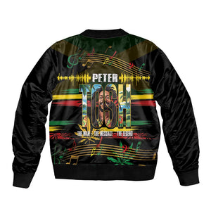 Jamaica Reggae Legend Tosh Bomber Jacket Cannabis Pattern - African Pride