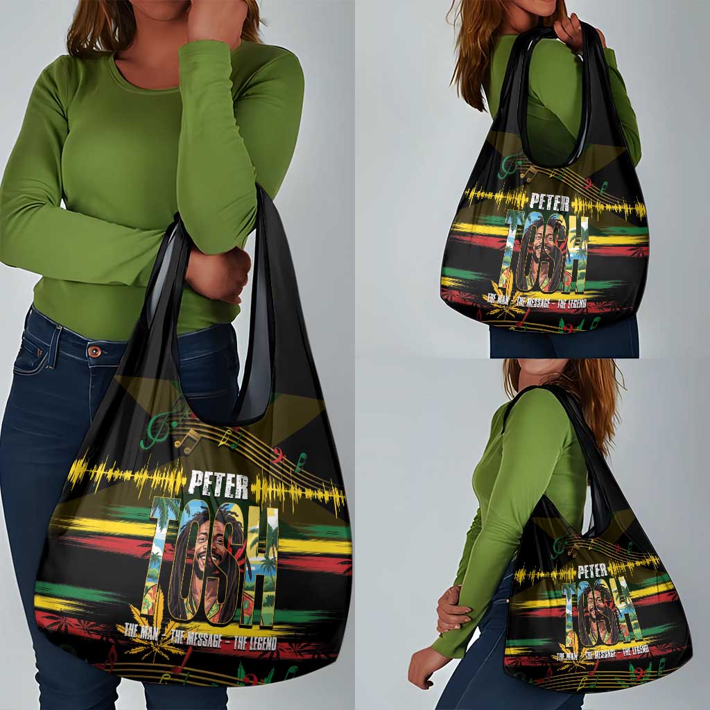 Jamaica Reggae Legend Tosh Grocery Bag Cannabis Pattern - African Pride
