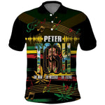 Jamaica Reggae Legend Tosh Polo Shirt Cannabis Pattern - African Pride