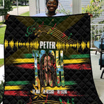 Jamaica Reggae Legend Tosh Quilt Cannabis Pattern - African Pride