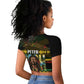 Jamaica Reggae Legend Tosh Raglan Cropped T shirt Cannabis Pattern - African Pride