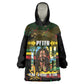 Jamaica Reggae Legend Tosh Wearable Blanket Hoodie Cannabis Pattern - African Pride