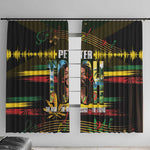 Jamaica Reggae Legend Tosh Window Curtain Cannabis Pattern - African Pride