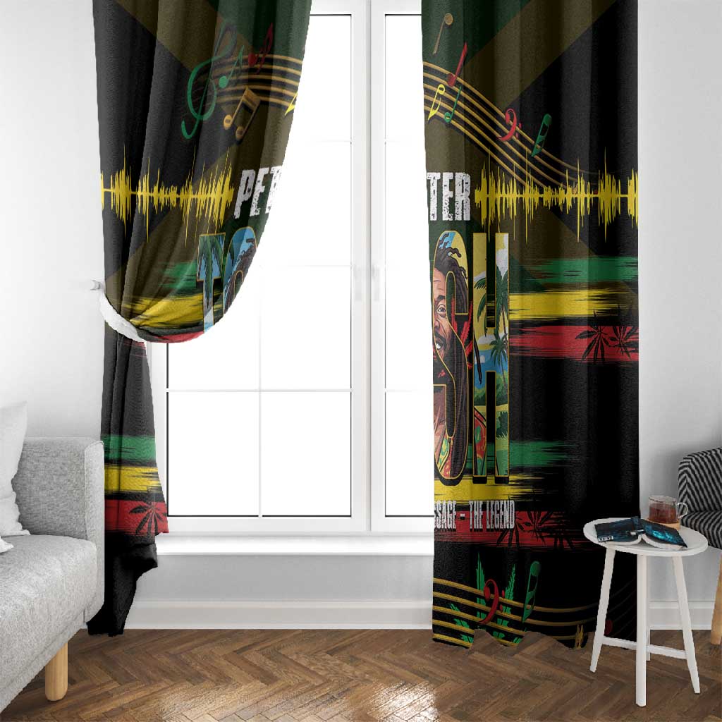 Jamaica Reggae Legend Tosh Window Curtain Cannabis Pattern - African Pride