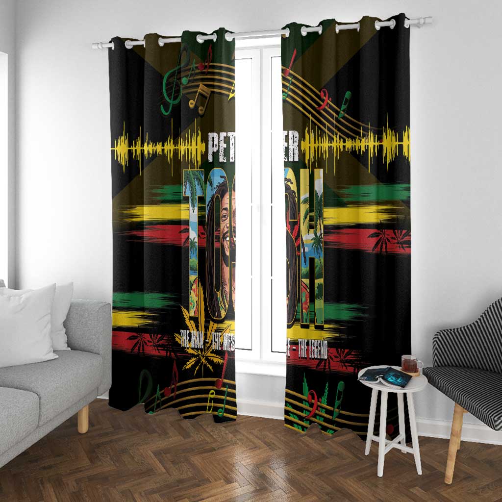 Jamaica Reggae Legend Tosh Window Curtain Cannabis Pattern - African Pride