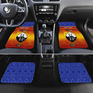 Personalised Eswatini Independence Day Car Mats Swaziland Nguni Shield Gradient African Pattern