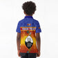 Personalised Eswatini Independence Day Kid Polo Shirt Swaziland Nguni Shield Gradient African Pattern