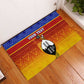 Personalised Eswatini Independence Day Rubber Doormat Swaziland Nguni Shield Gradient African Pattern