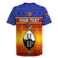 Personalised Eswatini Independence Day Rugby Jersey Swaziland Nguni Shield Gradient African Pattern