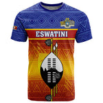 Personalised Eswatini Independence Day T shirt Swaziland Nguni Shield Gradient African Pattern