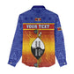 Personalised Eswatini Independence Day Women Casual Shirt Swaziland Nguni Shield Gradient African Pattern LT14