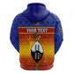 Personalised Eswatini Independence Day Zip Hoodie Swaziland Nguni Shield Gradient African Pattern