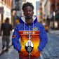 Personalised Eswatini Independence Day Zip Hoodie Swaziland Nguni Shield Gradient African Pattern