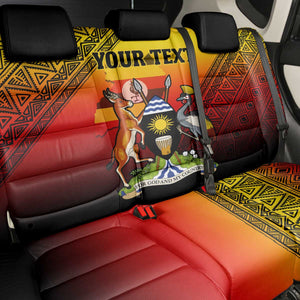 Personalised Uganda Independence Day Back Car Seat Cover Jamhuri ya Uganda Coat Of Arms