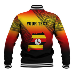 Personalised Uganda Independence Day Baseball Jacket Jamhuri ya Uganda Coat Of Arms LT14