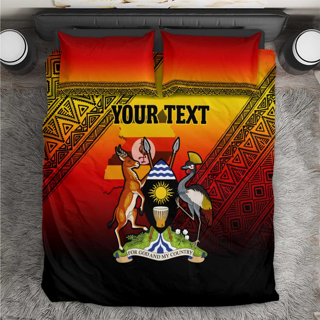 Personalised Uganda Independence Day Bedding Set Jamhuri ya Uganda Coat Of Arms