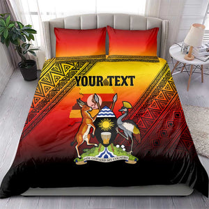 Personalised Uganda Independence Day Bedding Set Jamhuri ya Uganda Coat Of Arms