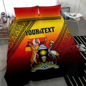 Personalised Uganda Independence Day Bedding Set Jamhuri ya Uganda Coat Of Arms