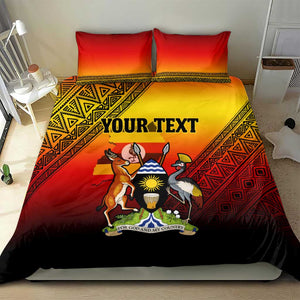 Personalised Uganda Independence Day Bedding Set Jamhuri ya Uganda Coat Of Arms