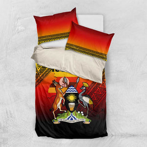 Personalised Uganda Independence Day Bedding Set Jamhuri ya Uganda Coat Of Arms