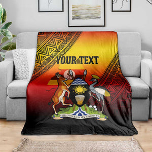 Personalised Uganda Independence Day Blanket Jamhuri ya Uganda Coat Of Arms