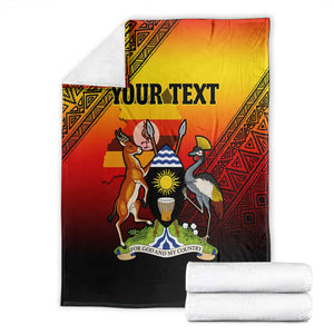 Personalised Uganda Independence Day Blanket Jamhuri ya Uganda Coat Of Arms