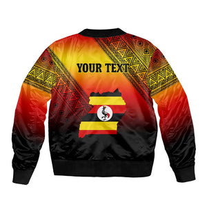 Personalised Uganda Independence Day Bomber Jacket Jamhuri ya Uganda Coat Of Arms