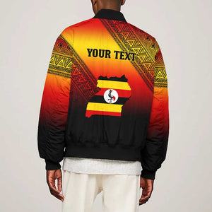 Personalised Uganda Independence Day Bomber Jacket Jamhuri ya Uganda Coat Of Arms