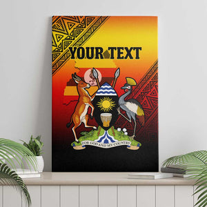 Personalised Uganda Independence Day Canvas Wall Art Jamhuri ya Uganda Coat Of Arms