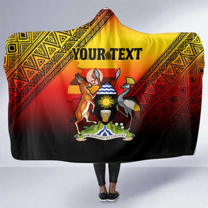 Personalised Uganda Independence Day Hooded Blanket Jamhuri ya Uganda Coat Of Arms