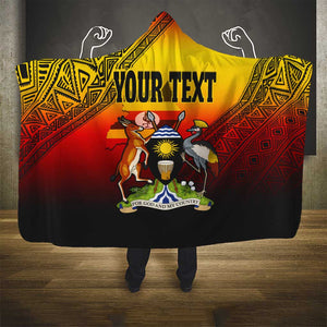 Personalised Uganda Independence Day Hooded Blanket Jamhuri ya Uganda Coat Of Arms