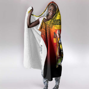 Personalised Uganda Independence Day Hooded Blanket Jamhuri ya Uganda Coat Of Arms