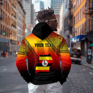 Personalised Uganda Independence Day Hoodie Jamhuri ya Uganda Coat Of Arms