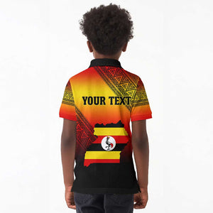 Personalised Uganda Independence Day Kid Polo Shirt Jamhuri ya Uganda Coat Of Arms