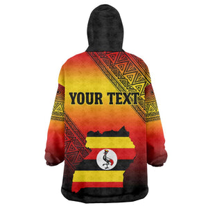 Personalised Uganda Independence Day KId Wearable Blanket Hoodie Jamhuri ya Uganda Coat Of Arms