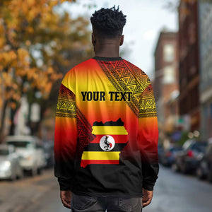 Personalised Uganda Independence Day Long Sleeve Shirt Jamhuri ya Uganda Coat Of Arms LT14