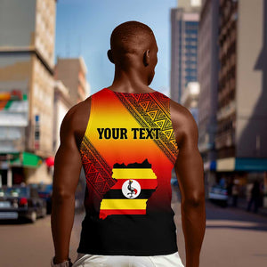 Personalised Uganda Independence Day Men Tank Top Jamhuri ya Uganda Coat Of Arms