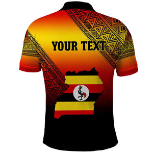 Personalised Uganda Independence Day Polo Shirt Jamhuri ya Uganda Coat Of Arms