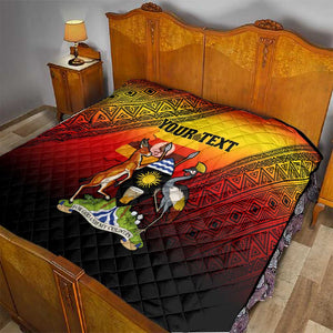 Personalised Uganda Independence Day Quilt Jamhuri ya Uganda Coat Of Arms